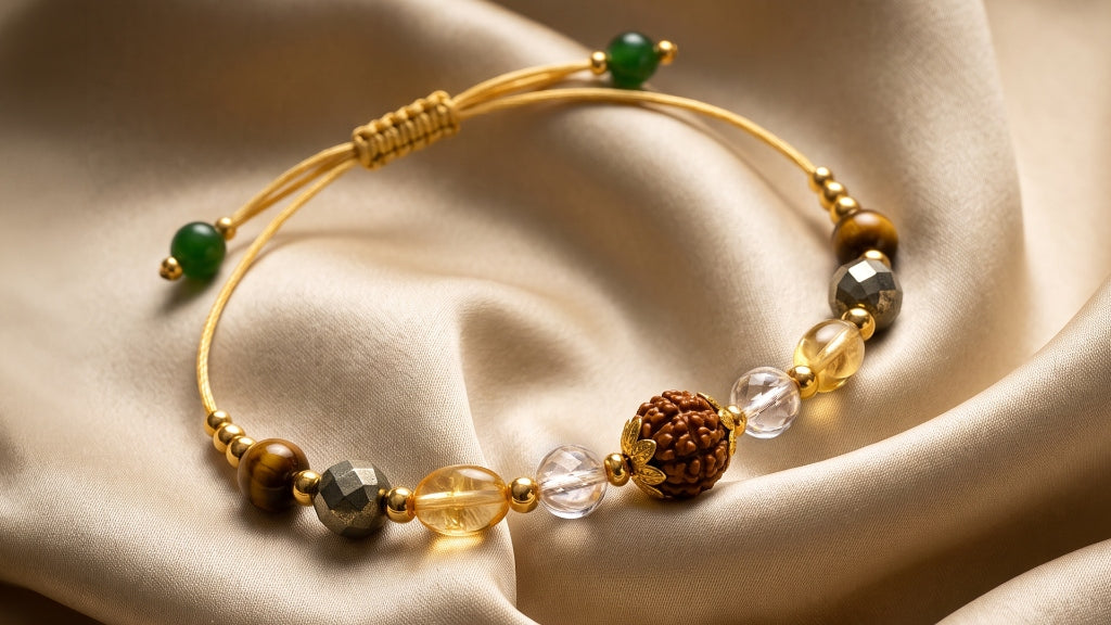 Super Dhanyogg Rakhi Crystals & Rudraksha